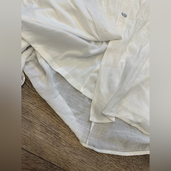 Cristina B XL Elegant White Layered Button-Down Maxi Skirt - Picture 4 of 7